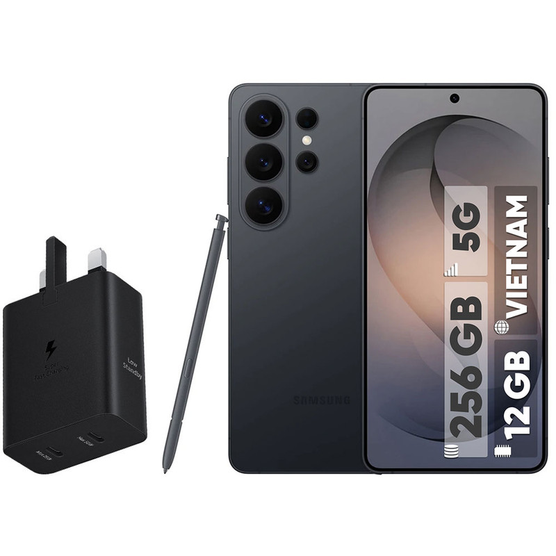 گوشی موبایل سامسونگ مدل Galaxy S26 Ultra دو سیمکارت ظرفیت 256 گیگابایت و رم 12 گیگابایت - ویتنام - به همراه شارژر 50 وات دو پورت سامسونگ